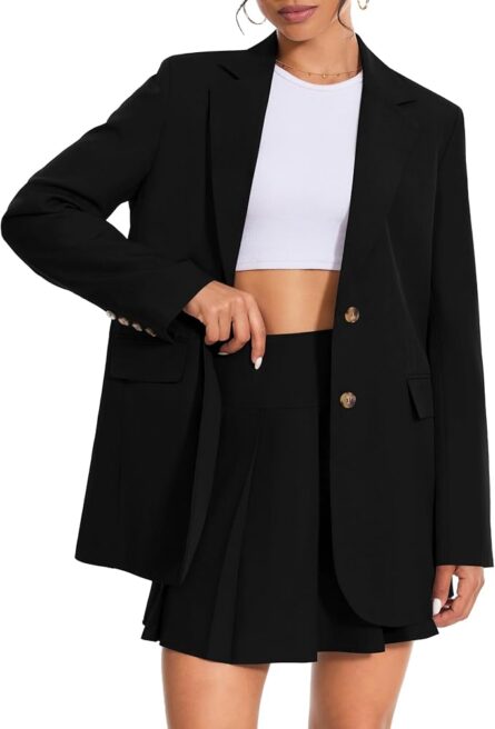 Pleated Skirt Blazer Co-Ord Set – Smart Casual Matching Outfit - Image 4
