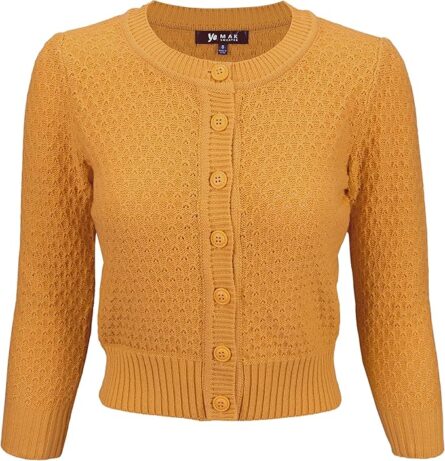 Women’s Crochet Knit Cropped Cardigan - Image 2