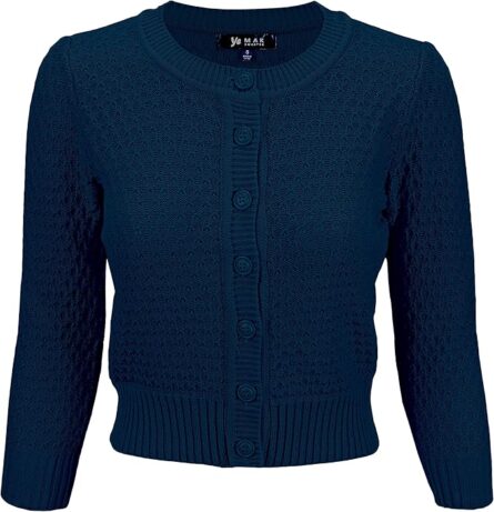 Women’s Crochet Knit Cropped Cardigan - Image 7