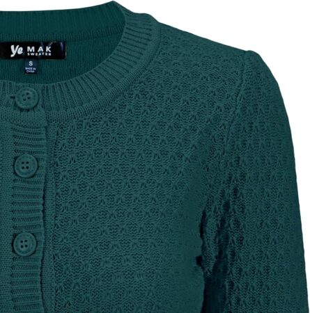 Women’s Crochet Knit Cropped Cardigan - Image 9