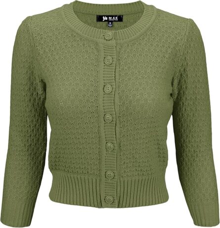 Women’s Crochet Knit Cropped Cardigan - Image 13