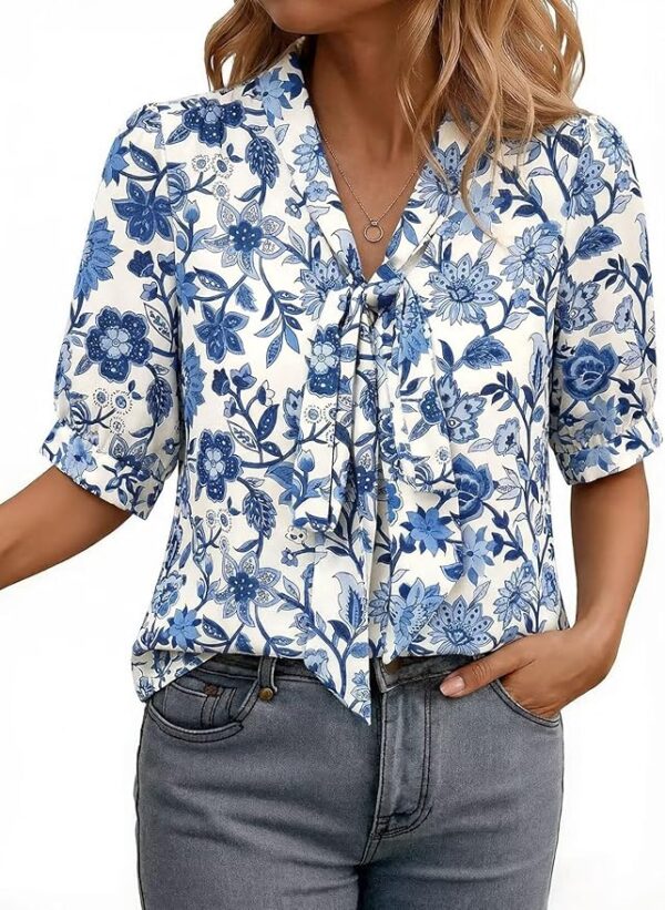 Women-dressy-top-blue