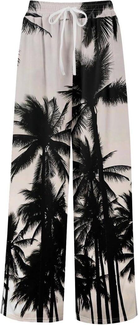Women’s High Waisted Wide Leg Palazzo Trousers - Image 6