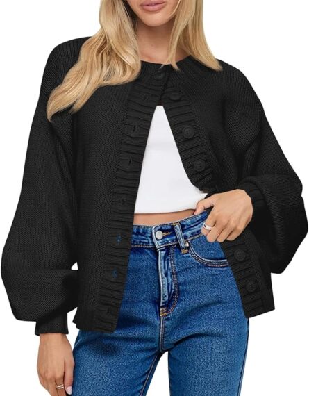 Women’s Loose Fit Knit Cardigan - Image 7
