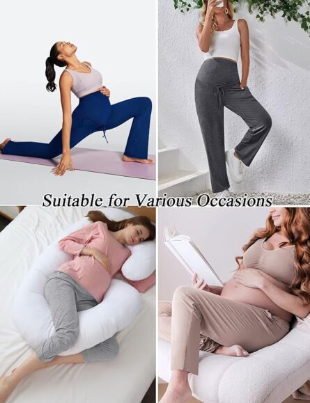 Women’s Maternity Wide Leg Lounge Trousers - Image 4