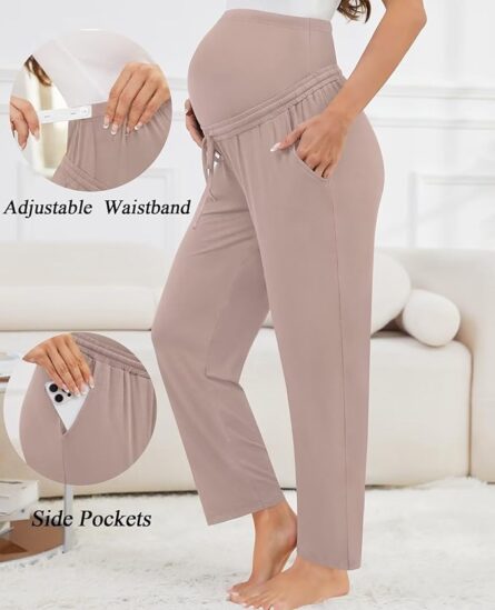 Women’s Maternity Wide Leg Lounge Trousers - Image 3