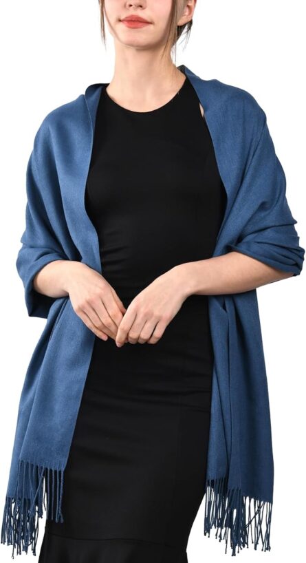 Elegant Pashmina Shawl Wrap – Evening & Wedding Scarf - Image 5