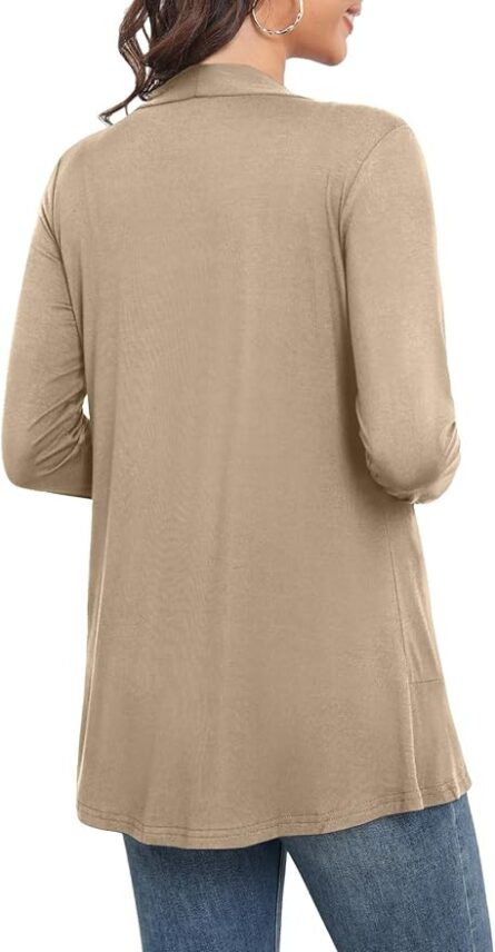 Women’s Soft Draped Longline Cardigan - Image 3