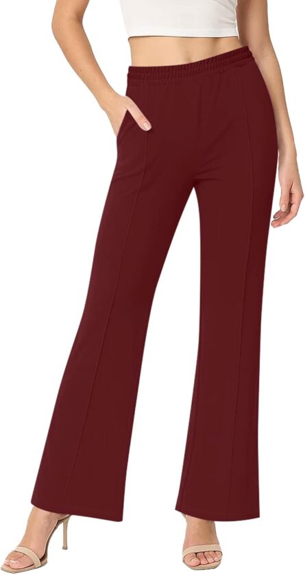 Women’s High Waisted Flare Trousers with Pockets - Image 6