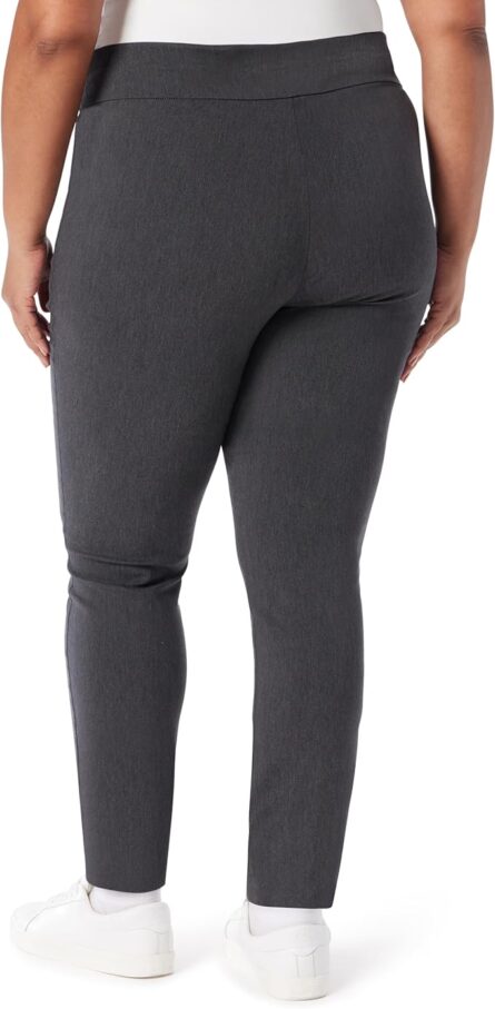 Women’s Mid Rise Slim Straight Trousers with Tummy Control - Image 2