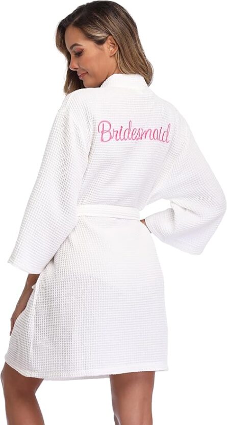 Waffle Knit Bride & Bridesmaid Robe - Image 5