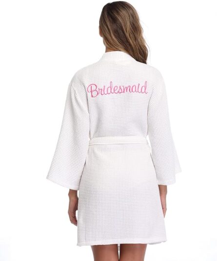 Waffle Knit Bride & Bridesmaid Robe - Image 3