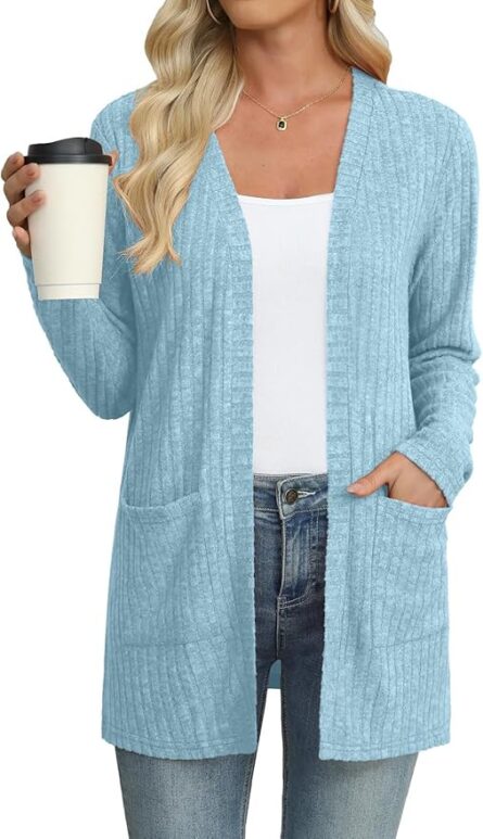 Women’s Lightweight Ribbed Cardigan - Image 5