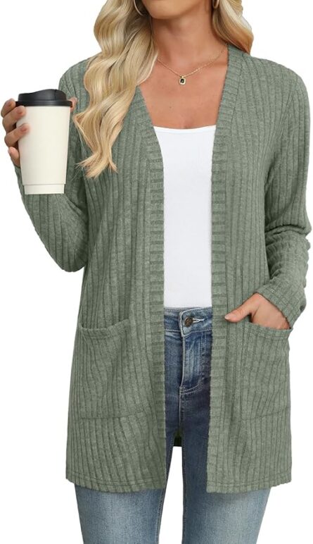 Women’s Lightweight Ribbed Cardigan - Image 6