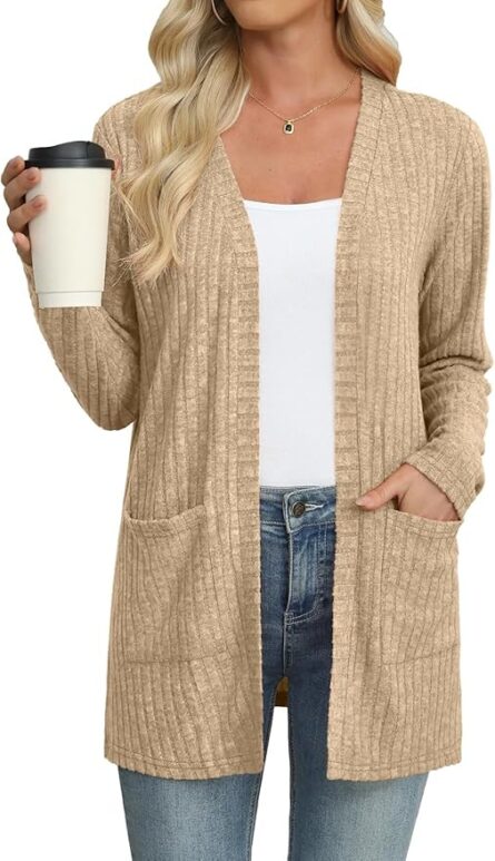 Women’s Lightweight Ribbed Cardigan - Image 7