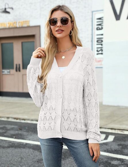 Women’s Crochet Cropped Cardigan Shrug - Image 5