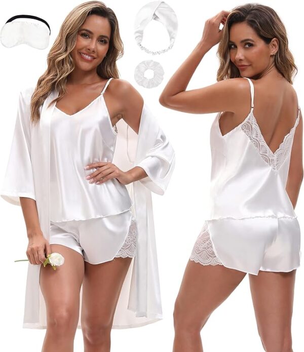 Women-3-piece-pajama-set-white