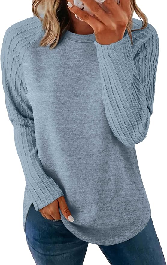 Women-crew-neck-sweatshirt-blue