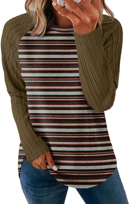 Women's Relaxed Fit Tunic Sweatshirt – Long Sleeve Curved Hem Top - Image 6