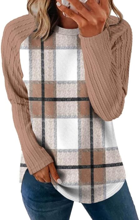 Women's Relaxed Fit Tunic Sweatshirt – Long Sleeve Curved Hem Top - Image 7