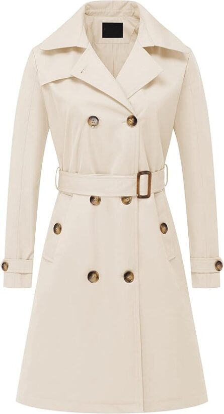 Women's Smart Casual Longline Trench Coat with Belt - Image 5