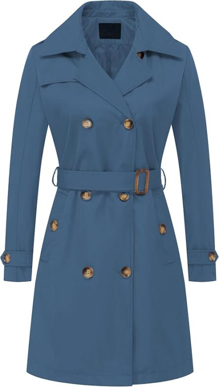 Women's Smart Casual Longline Trench Coat with Belt - Image 7