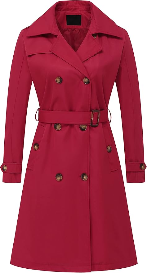 Women-double-breasted-coat-red