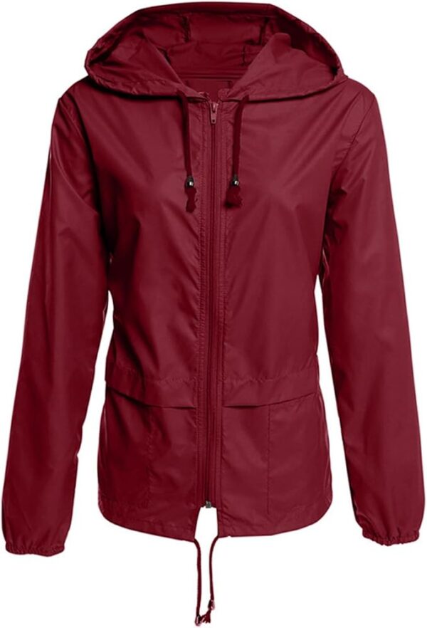 Women-lightweight-waterproof-jacket-watermelon-red