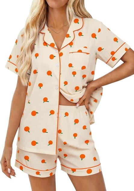 Printed Button-Up Pyjama Set - Image 7