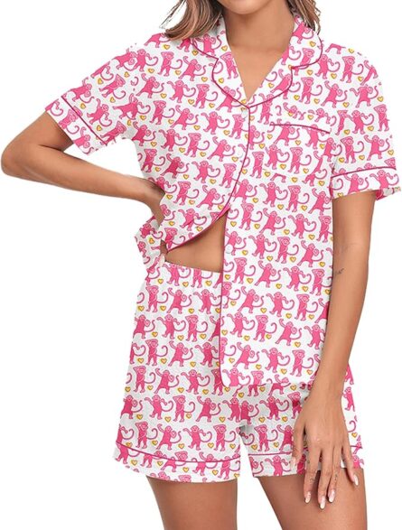 Printed Button-Up Pyjama Set - Image 9