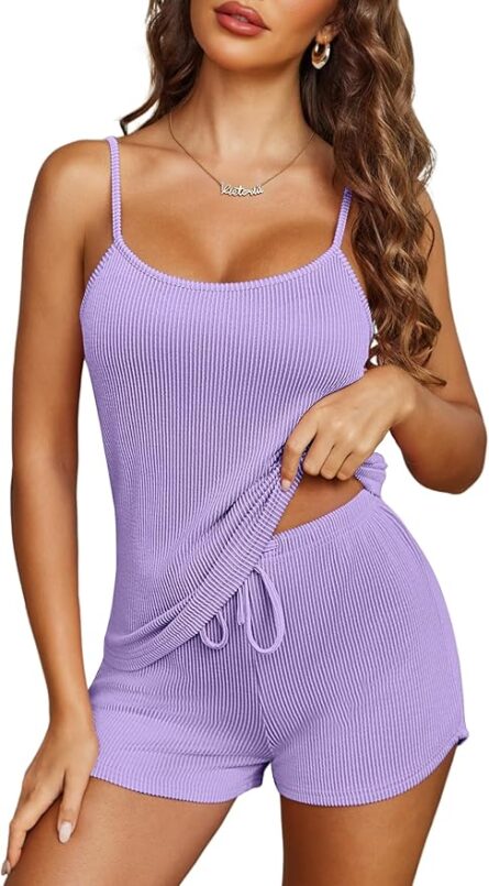Ribbed Cami & Shorts Pyjama Set - Image 7