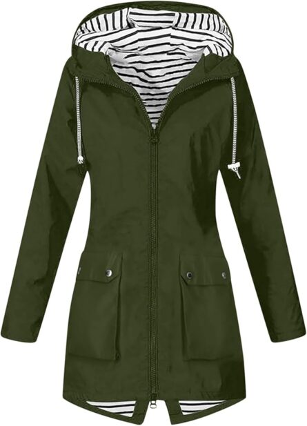 Women's Lightweight Rain Jacket with Hood - Image 7