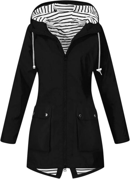 Women's Lightweight Rain Jacket with Hood - Image 8