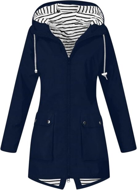 Women's Lightweight Rain Jacket with Hood - Image 5