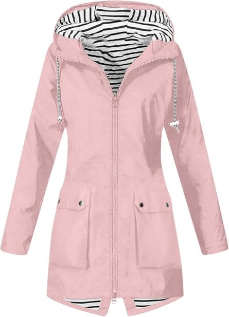 Women's Lightweight Rain Jacket with Hood - Image 4